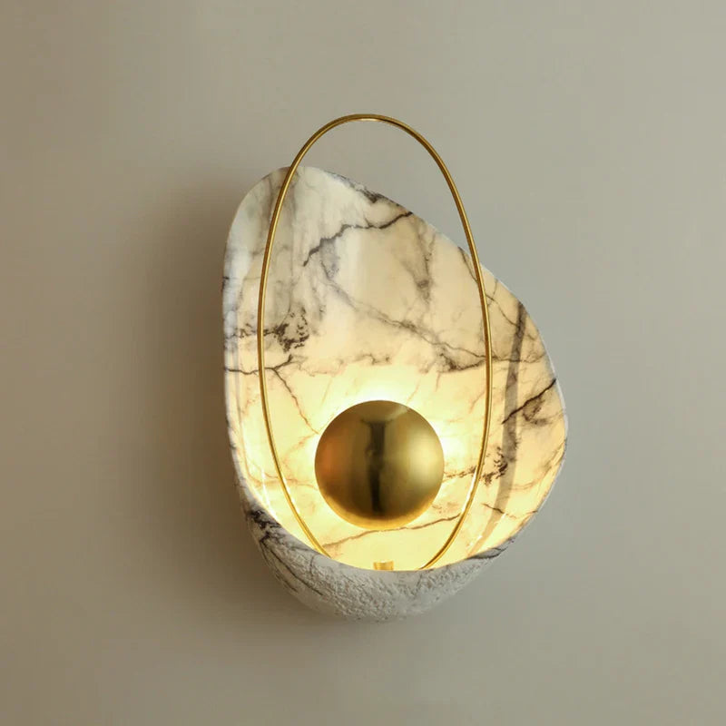 Afralia™ Marble Wall Lamp: Elegant Nordic Home Decor Lighting for Living Room, Bedroom, Hotel