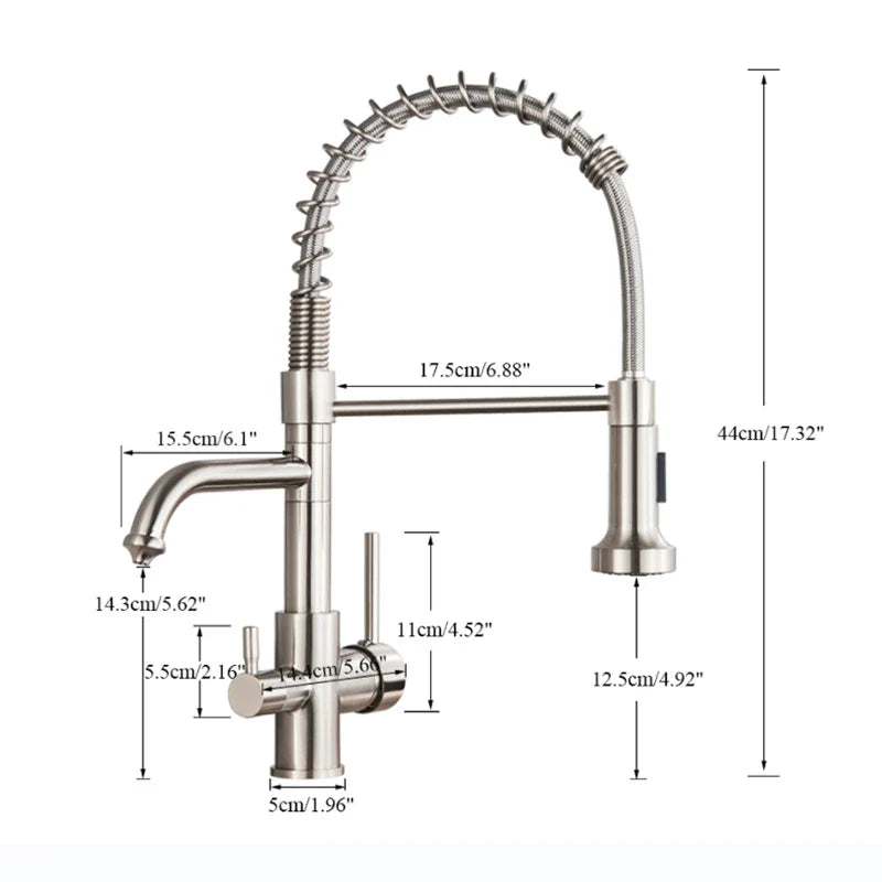 Afralia™ Dual Mode Water Filter Kitchen Faucet with 360 Rotation and Hot Cold Mixer