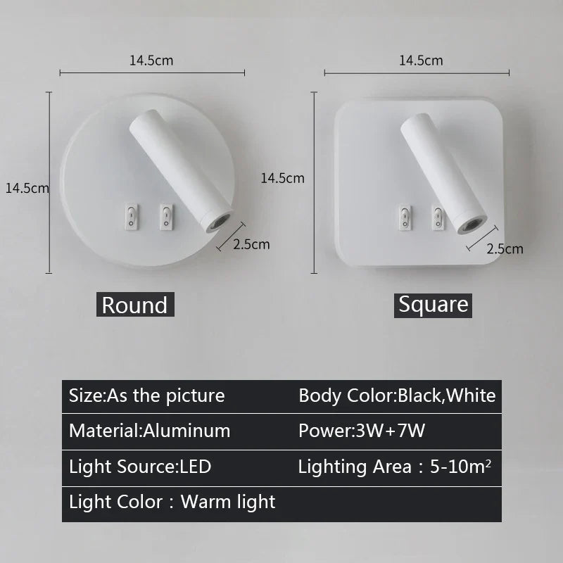 Afralia™ LED Wall Lamp: 3W Spot 7W Backlight Sconce for Home Bedroom Lighting