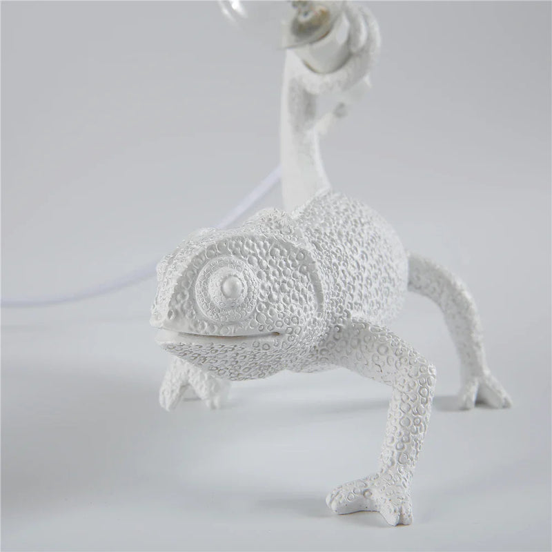 Afralia™ Chameleon Night Light Lamp Resin Decor Cute Animal Home Bedroom Lighting