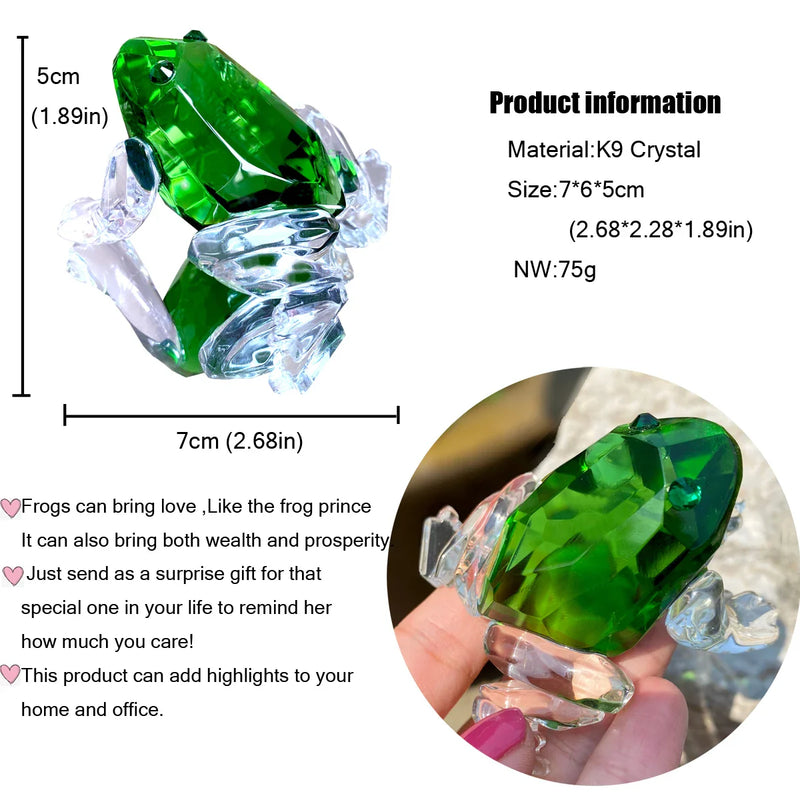 Afralia™ Crystal Frog Figurine Collection | Glass Animal Paperweight Table Ornament & Home Decor