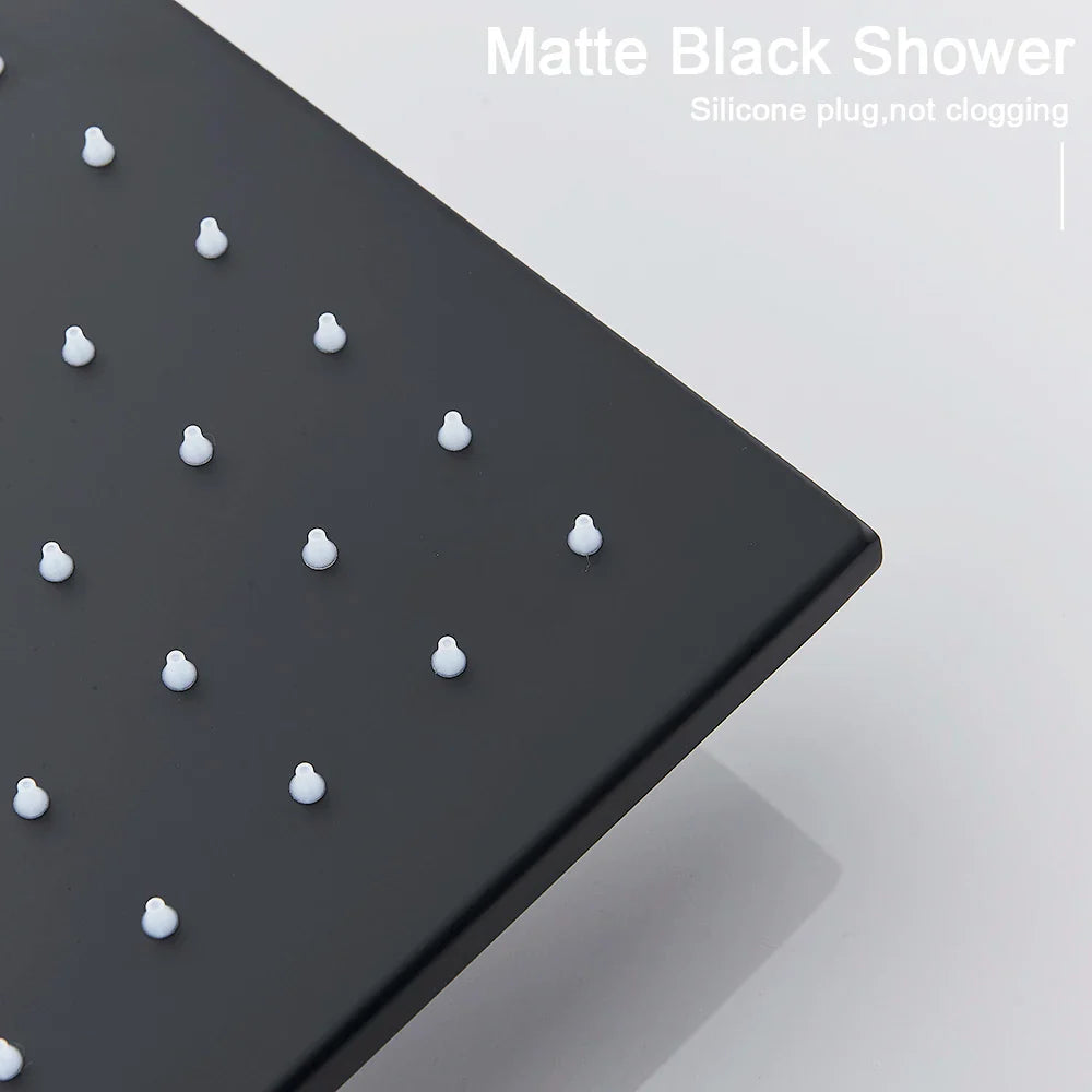 Afralia™ 16"x32" LED Rainfall Shower Head - Color Changing Luxury Square Design