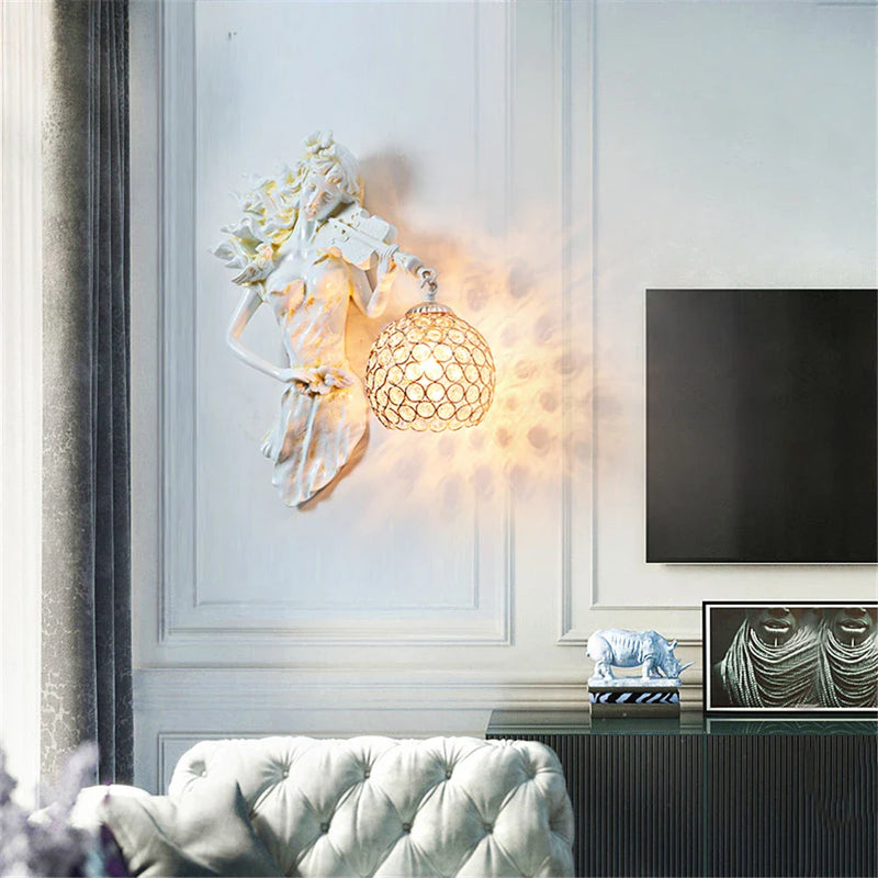 Afralia™ Luxury Crystal Wall Lamp for Elegant Living Spaces