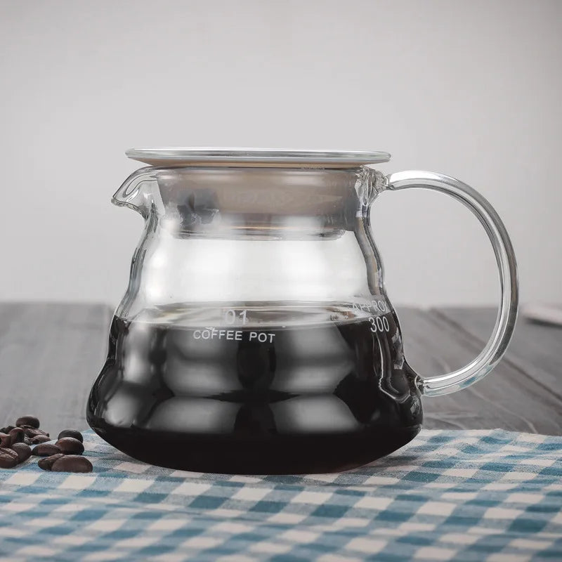 Afralia™ Cloud Shaped Glass Coffee Kettle Heat Resistant Teapot 360/600/800ml