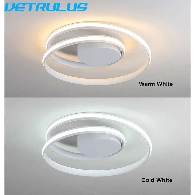 Spiral Acrylic LED Chandelier Ceiling Light by Afralia™ for Living Room Dining Hallway