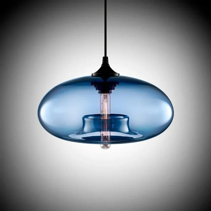 Afralia™ Colorful Glass Pendant Lights for Restaurant Bar Shop - Nordic Indoor Decoration Lighting