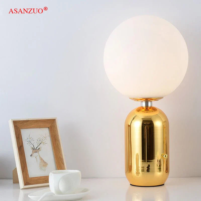 Nordic Glass Ball Table Lamp for Bedroom & Living Room by Afralia™