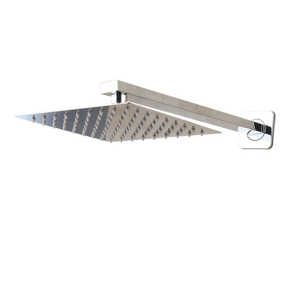 Afralia™ Chrome Bath Shower Set Single Handle Rain Wall Mixer Taps Faucet