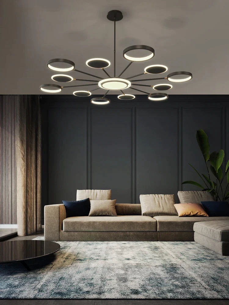 Afralia™ Nordic Minimalist Golden Living Room Chandelier - Luxury Molecular Lamps