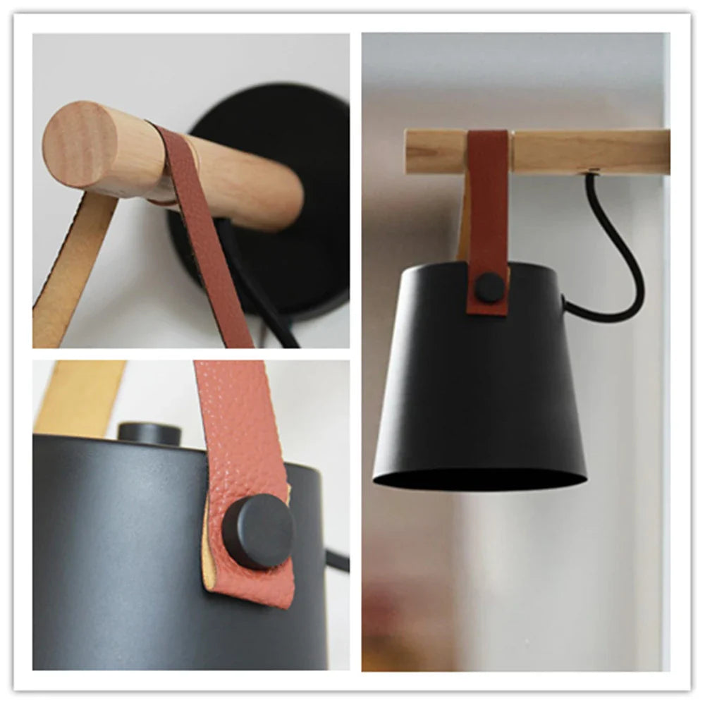 Afralia™ Modern Minimalist Wall Lamp Wrought Iron Sconces E27 Living Room Lighting