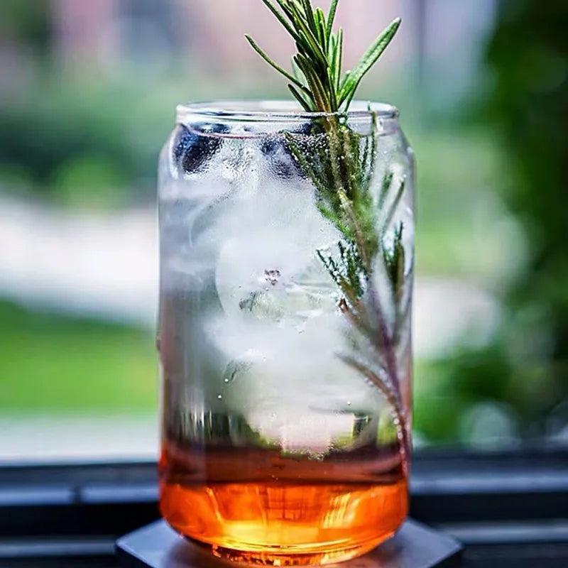 Afralia™ Can Shape Beer Glass Cup  574ml - Borosilicate Glass Drinkware