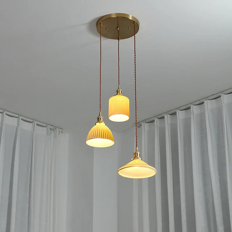 Afralia™ Glass LED Pendant Lights: Modern Nordic Hanging Lamp for Home Dining & Bar.