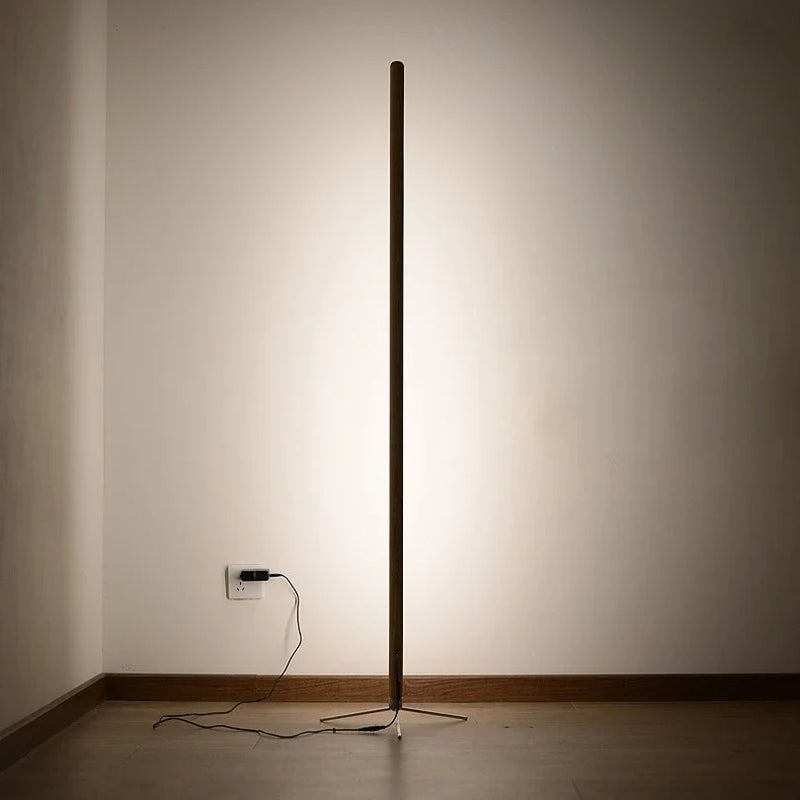 Afralia™ Nordic Wooden LED Floor Lamp for Living Room & Bedroom Decor