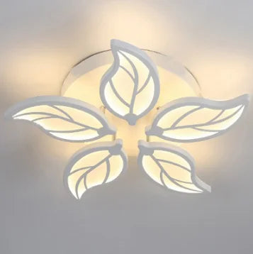 Afralia™ Modern Leaf Design Ceiling Chandelier & Wall Lamps Set