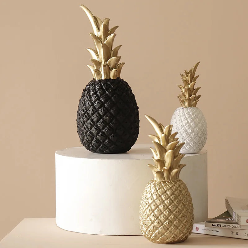 Afralia™ Pineapple Resin Decorative Craft for Nordic Modern Home Display