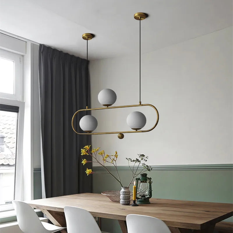 Afralia™ Molecular Rectangle Chandelier: Retro Industrial Style Foyer & Parlor Light