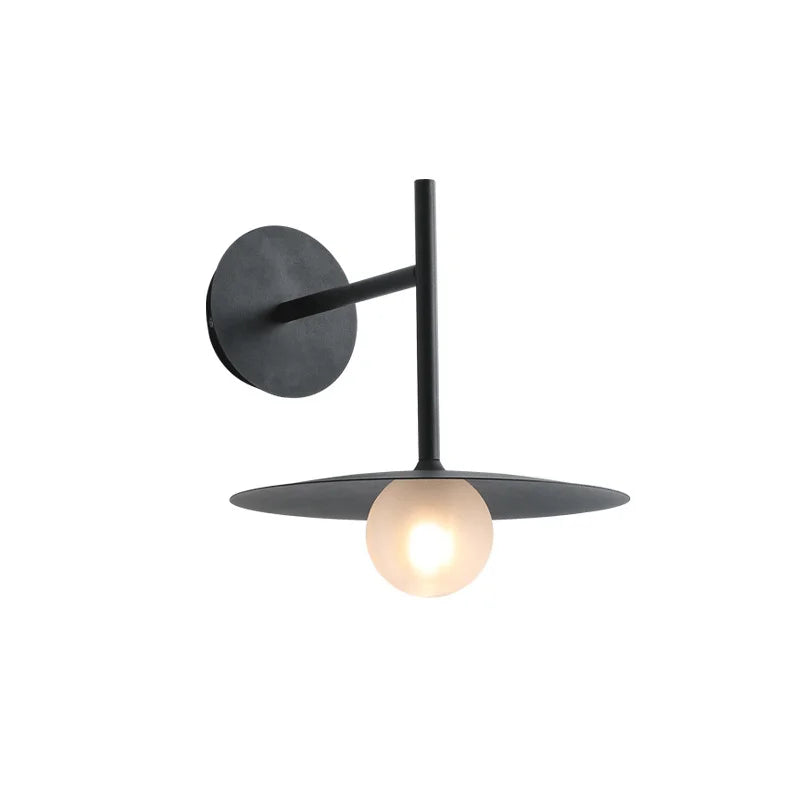 Afralia™ Nordic Modern Saucer Wall Lamp for Staircase, Aisle, Bedroom, Bedside Sconces