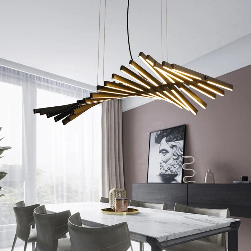 Afralia™ LED Chandelier: Modern Nordic Loft Hanging Light for Living Room, Restaurant, Bar