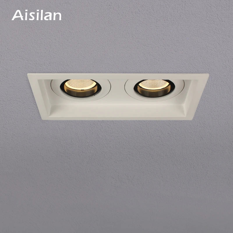 Afralia™ Square LED Embedded Spotlights for Home Villas Ceiling Recessed Downlights