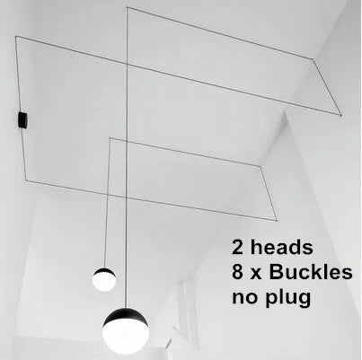 Afralia™ Geometric Glass Ball LED Pendant Chandelier Ceiling Lamp for Living Dining Bedroom