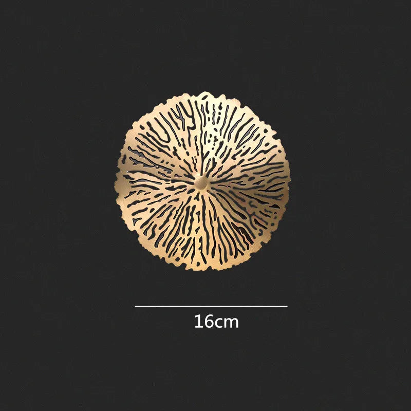 Afralia™ Metal Coral Lotus Fish Pond Wall Hanging for Home Decoration