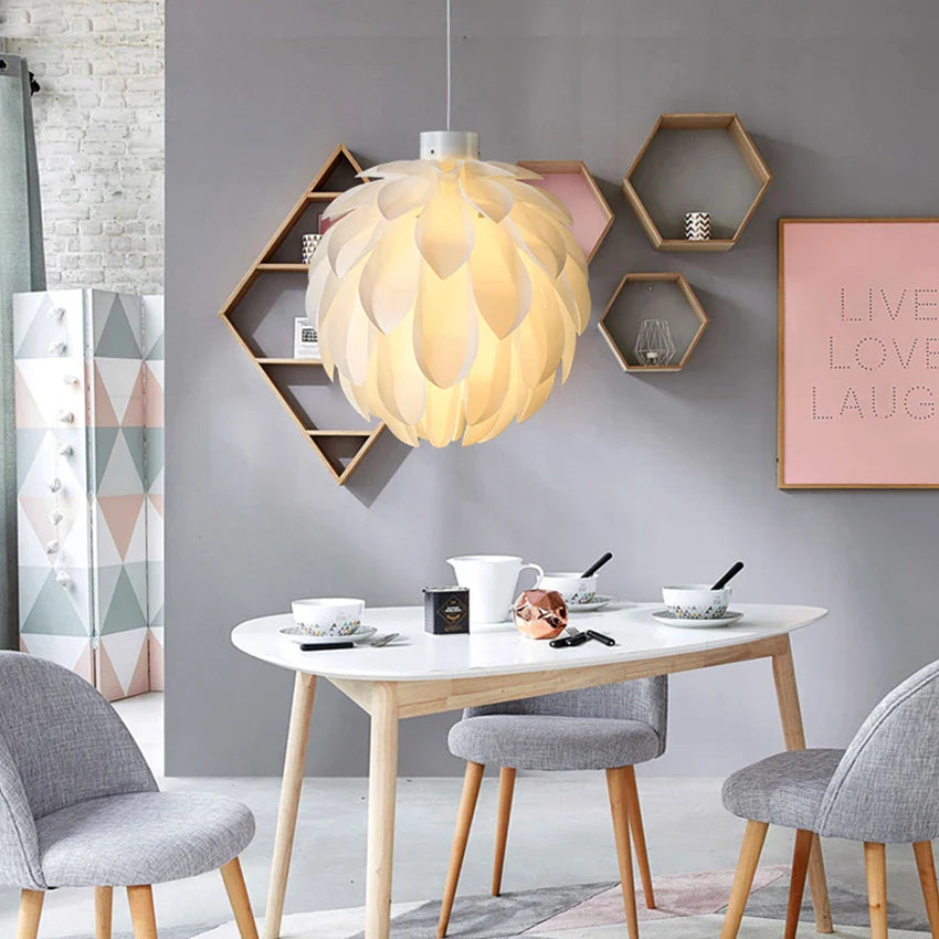 Afralia™ Pinecone Pendant Light - Modern White Acrylic Lamp for Dining Room