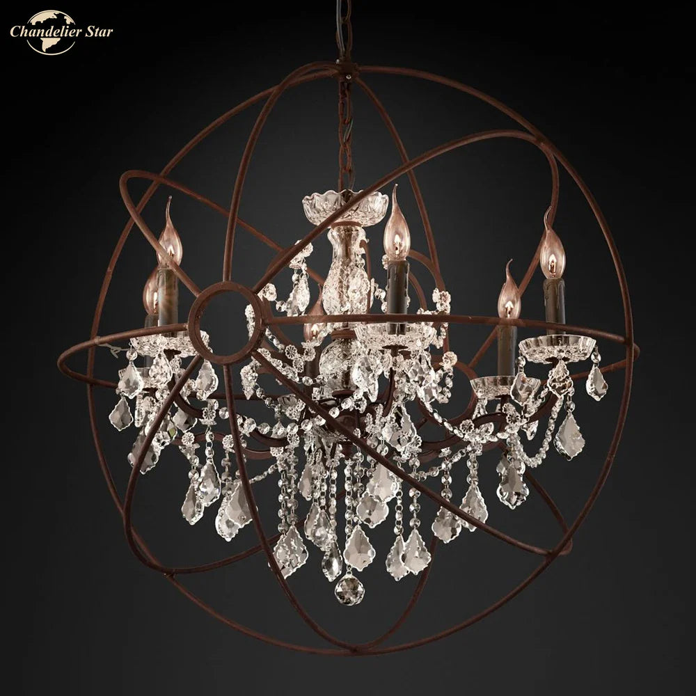 Afralia™ Crystal LED Chandelier: Contemporary Orb Pendant Light for Home Decor