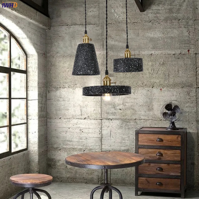 Afralia™ Cement Pendant Lamp: Nordic Modern Loft Style Industrial Lighting