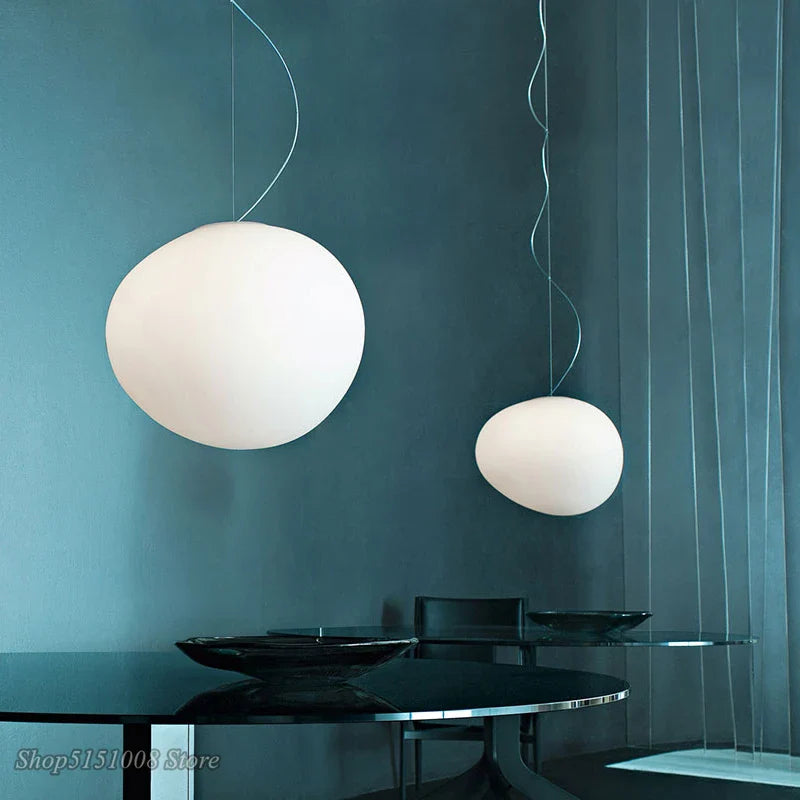 Afralia™ Modern Glass Pendant Light for Dining Room Kitchen Irregular LED Hanging Lamp