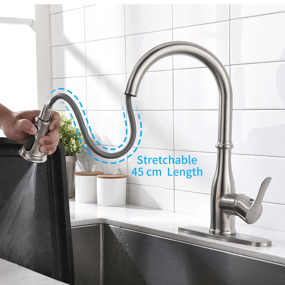 Afralia™ Touch Control Kitchen Faucet in Black