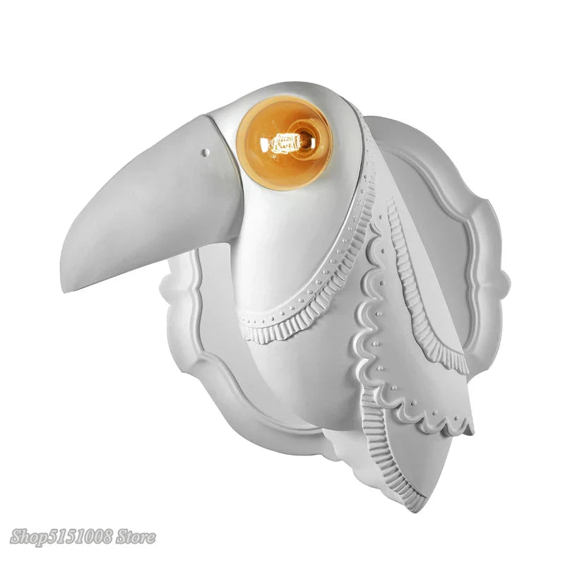 Afralia™ Toucan Wall Lamp: Modern Nordic Resin Animal Light Fixture for Home Decor