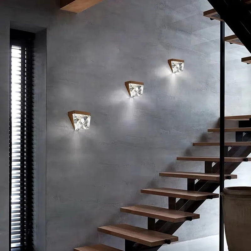 Afralia™ Crystal LED Wall Sconce: Modern Minimalist Bedroom Luxury Light