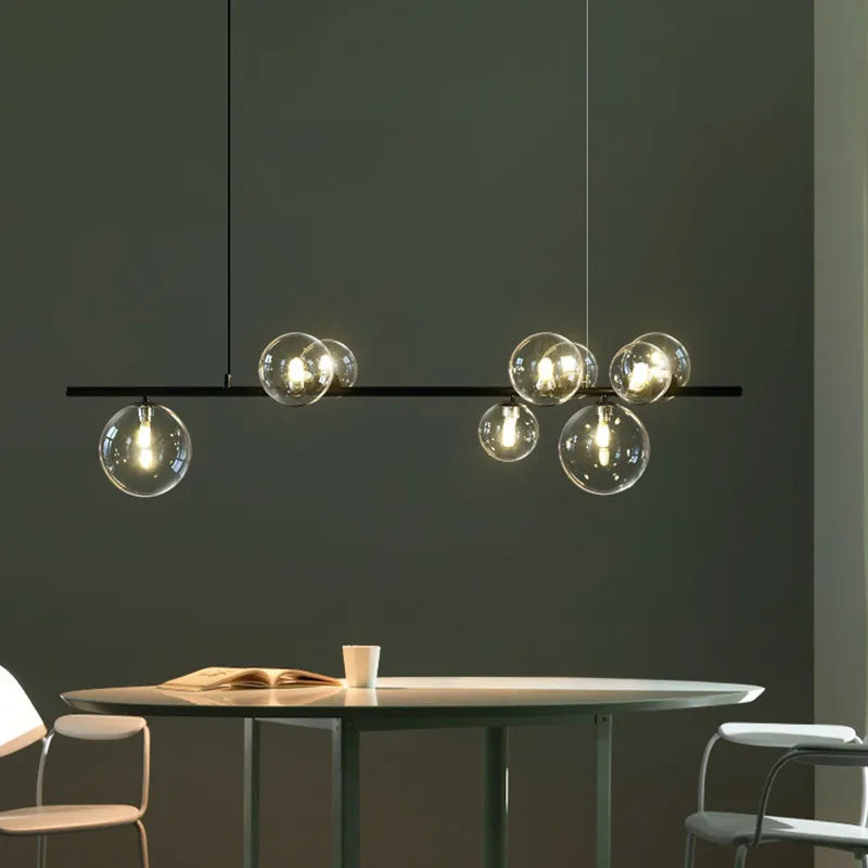 Afralia™ Nordic Glass Bubble Chandelier for Bedroom Dinning Room Decor