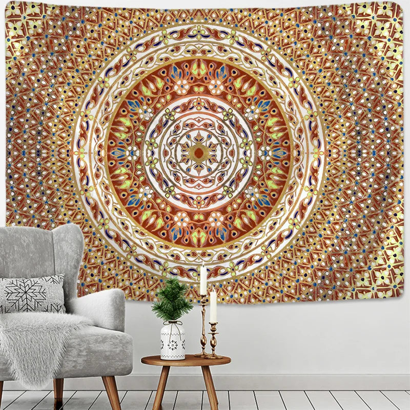 Bohemian Mandala Tapestry Wall Hanging for Travel & Home Decor by Afralia™