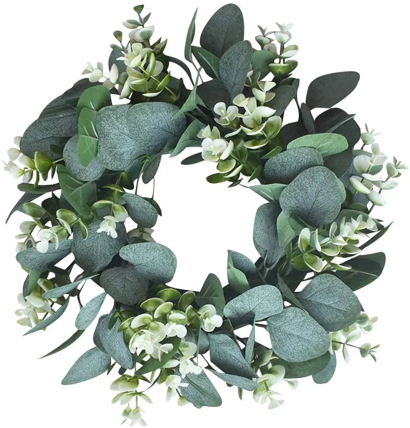 Afralia™ Eucalyptus Leaf Wreath - Home Decor, DIY, Wedding, Holiday & Living Room Accessory