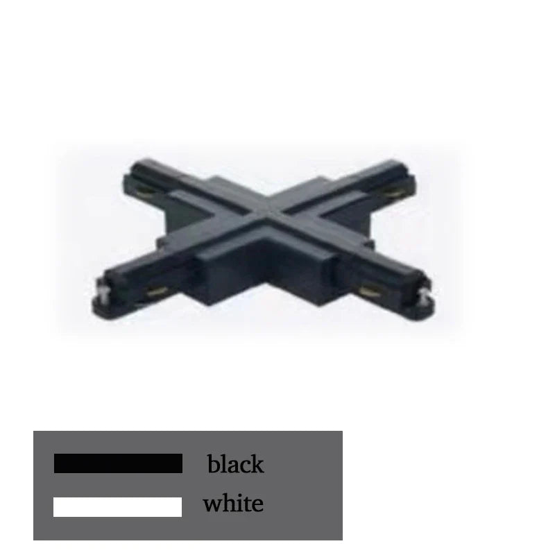 Afralia™ 1m Black White Aluminum 2-Wire Connector Track Rail Spotlight Fitting