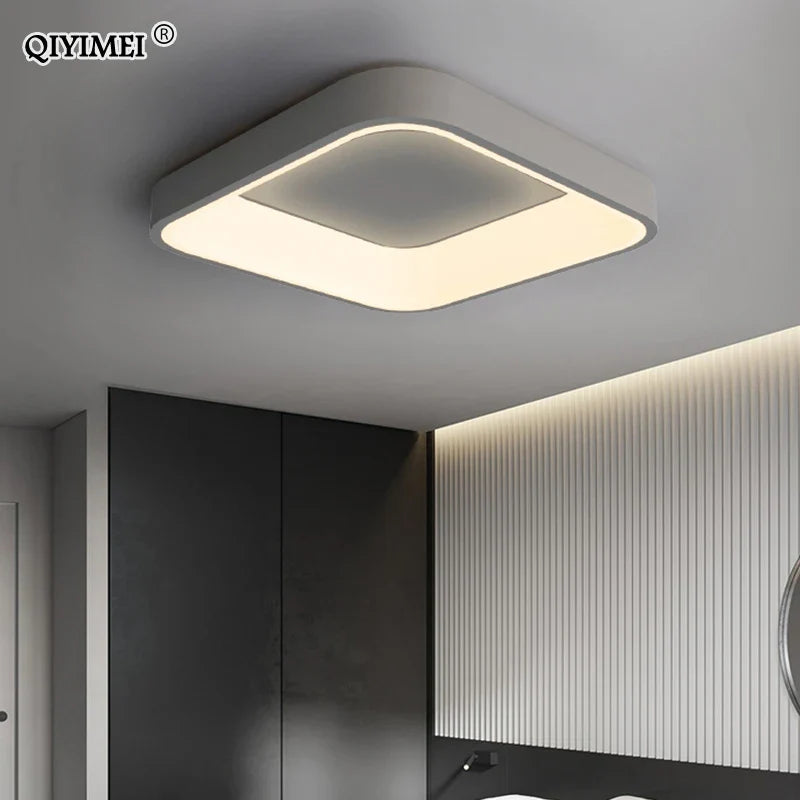 Afralia™ Modern LED Ceiling Lights for Living Room - Round & Square Fixtures