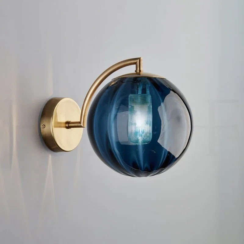 Afralia™ Nordic Glass Ball Wall Lamps with LED Bulb