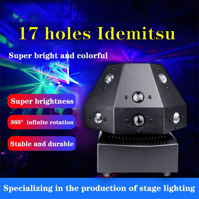 Afralia™ Disco Ball Lights LED Beam Laser Strobe Moving Head DJ Light Party Stage Lighting