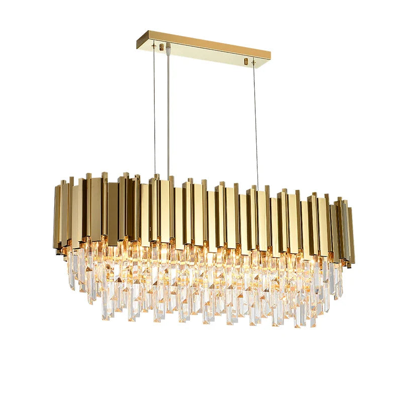 Afralia™ Art Deco Crystal LED Chandelier - 4 Tier Gold Silver Designer Lighting