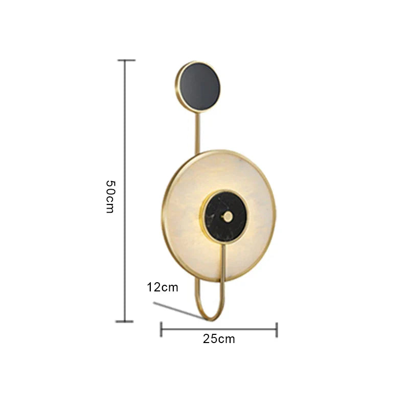 Afralia™ Marble Wall Sconce Lamp 5W LED Minimalis Nordic Bedroom Living Room Luxury Decor