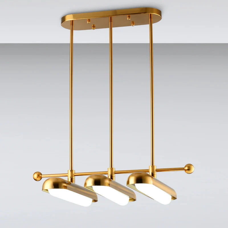 Afralia™ Gold Iron Glass Chandelier for Dinning Room - Art Deco Lighting
