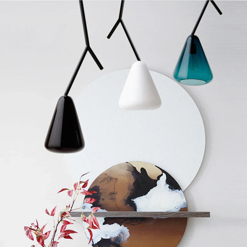 Afralia™ Glass Pendant Lights: Modern LED Nordic Branch Design Hanging Lamp