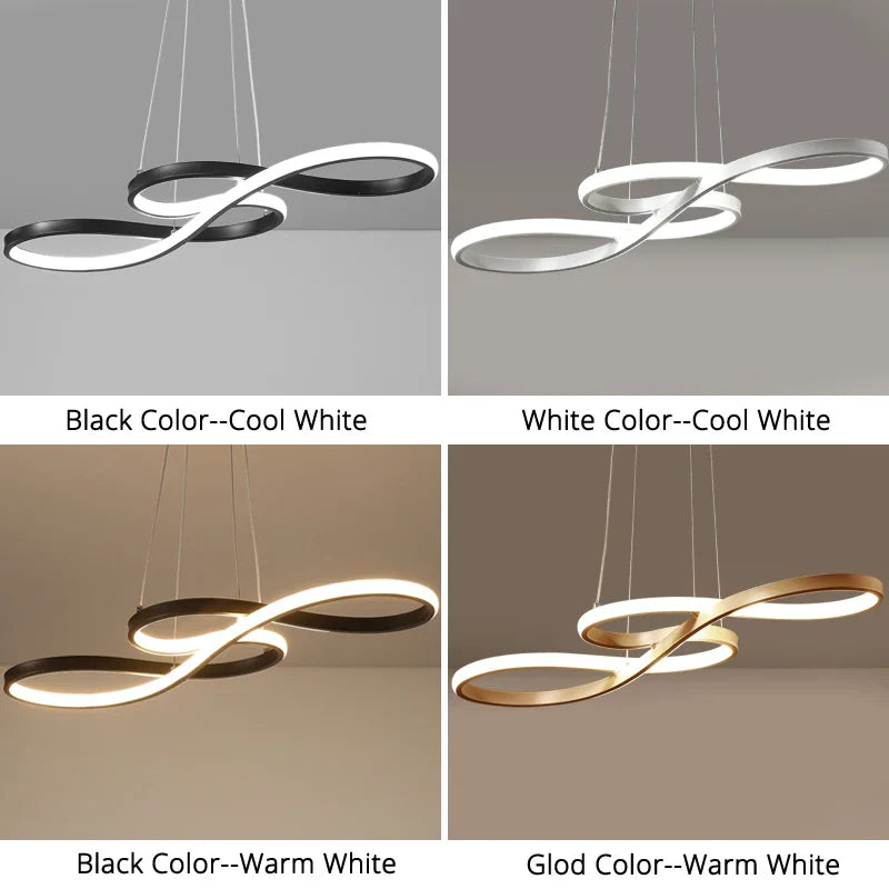 Afralia™ Gold LED Pendant Light Kitchen Dinning Room Music Lamp Shade, Lustres Luminaire Fixtures