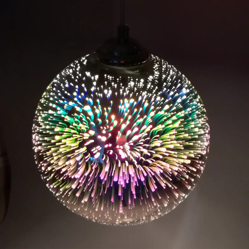 Afralia™ Glass Ball LED Pendant Light Fixture for Stylish Indoor Decor