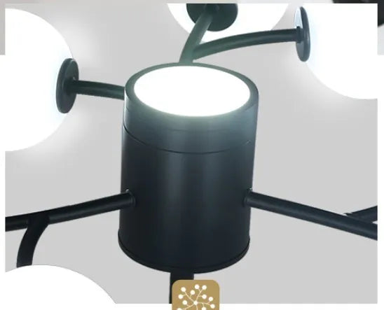 Afralia™ Black Glass Ball Molecule Chandelier - Nordic Luxury Design