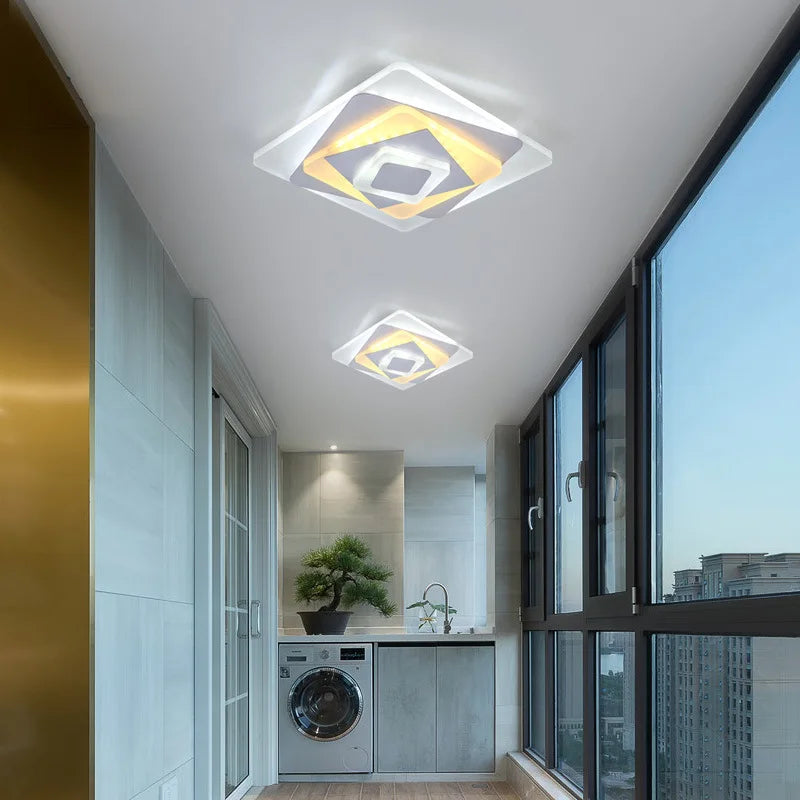 Afralia™ LED Corridor Light: Chinese Style Warm Aisle Embedded Spotlight for Ceiling & Wall.