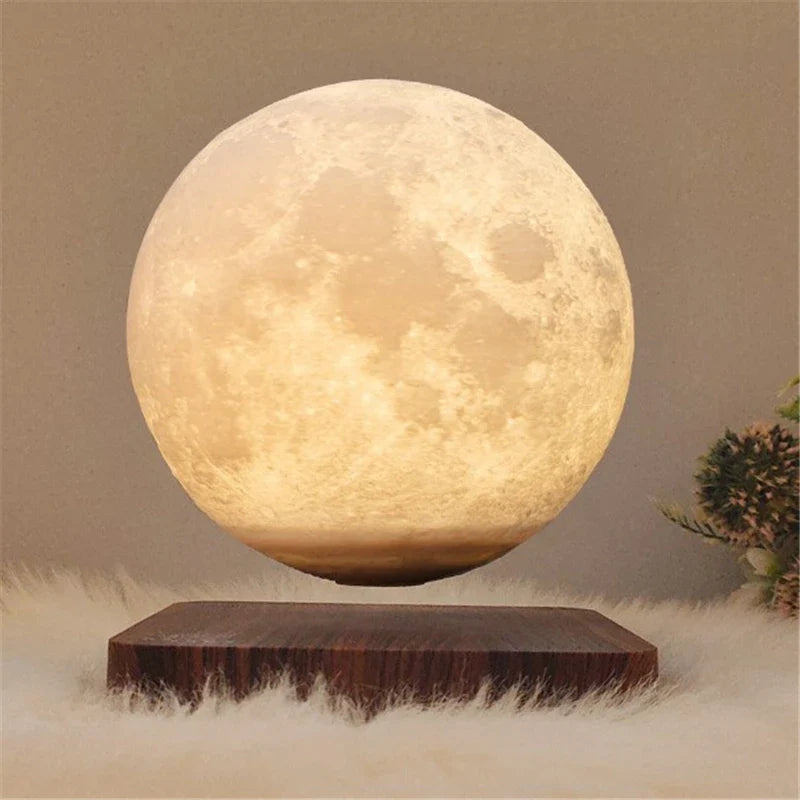 Afralia™ Levitating Moon Lamp: LED Touch Night Light for Bedroom Decor & Gift