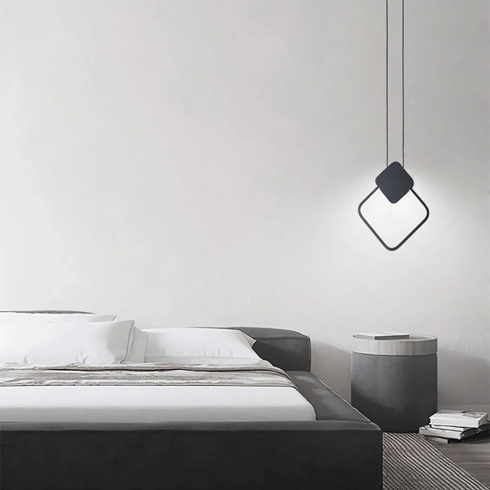Afralia™ Modern 12W Aluminum LED Pendant Lamp for Kitchen Restaurant Bar Living Room