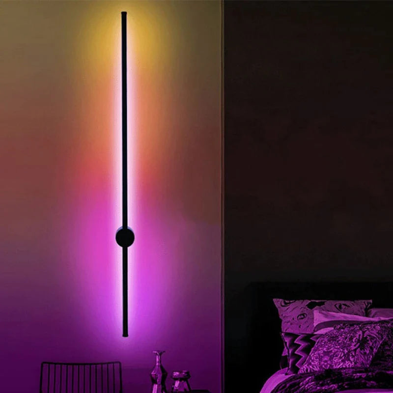 Afralia™ Modern RGB LED Wall Lamp with Remote Control for Home Decor